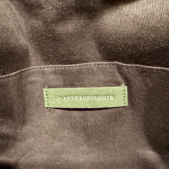 Anthropologie Medium Black, Pink and Green Floral Velvet Beaded Handbag NWT - Picture 8 of 12